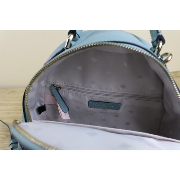 Kate Spade Backpack Blue Pebble Leather Jackson Medium Bag - Picture 7 of 16